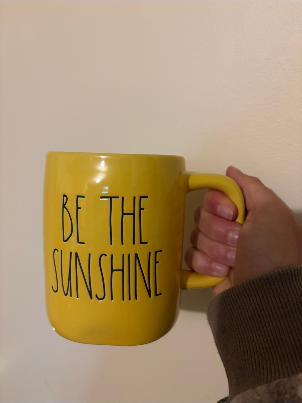 Rae Dunn Yellow "Be The Sunshine" Ceramic Mug